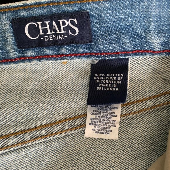 Chaps Denim Y2K Straight Fit Light Wash Casual Jeans - Picture 7 of 13